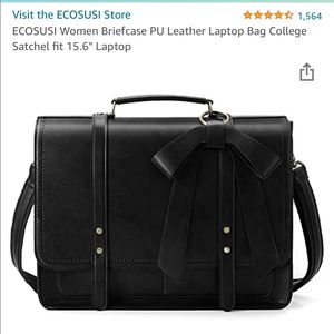 NWT Women’s Vegan Leather Briefcase w/ Bow 🎀💼